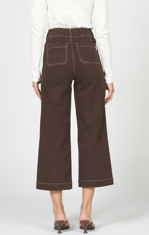 Audrey HR Cropped Jean- Chocolate Torte - 24