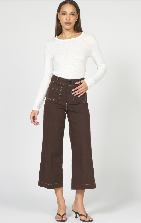 Audrey HR Cropped Jean- Chocolate Torte