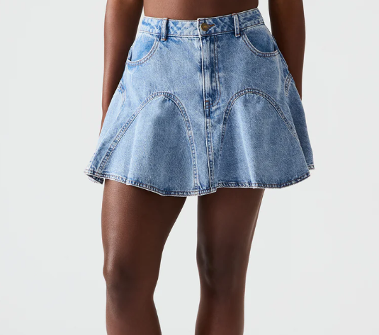 Melany Denim Skirt- Navy Blue - 24