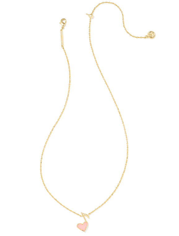 Dolly Parton Ari Music Necklace- Gold Pink Drusy
