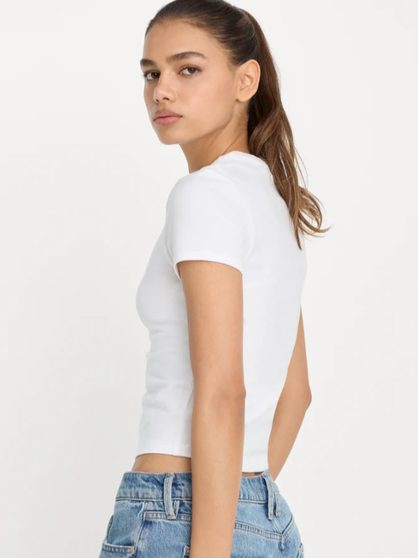 Super Stretch Baby Tee- White