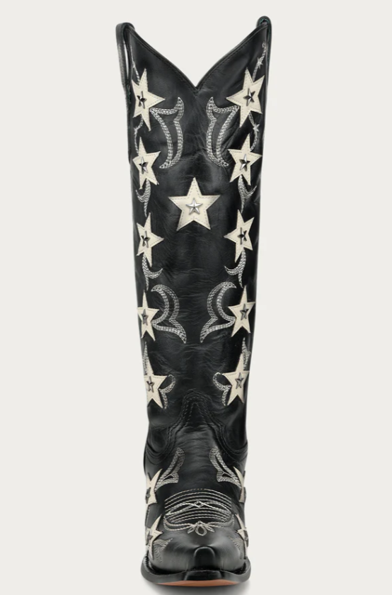 LD Black Emb. & Stars Overlay & Studs Boot