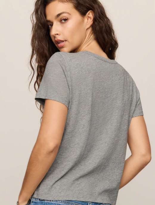 Junie Slub Tee Shirt- Classic Heather Grey