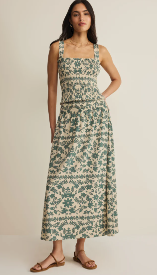 Leya Tera Paisley Maxi Skirt- Everglade