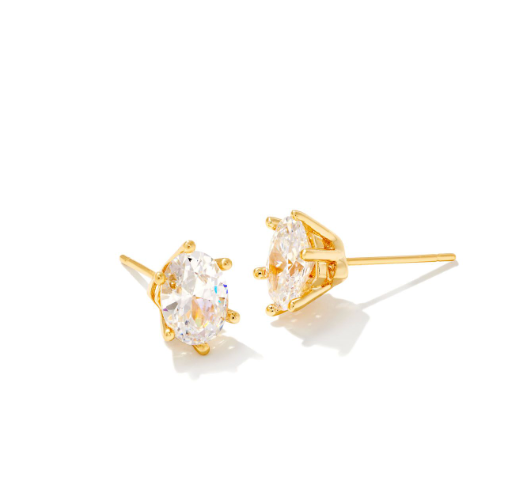 Cailin Studs- Gold Crystal