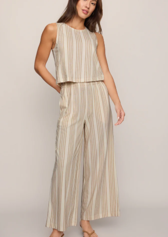Scout Knit Striped Pant- Cloud