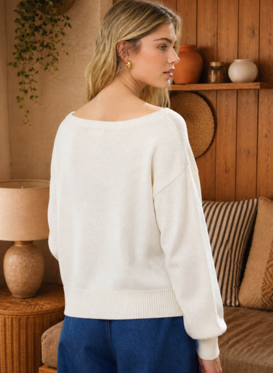 American Puppy Sweater- Ivory