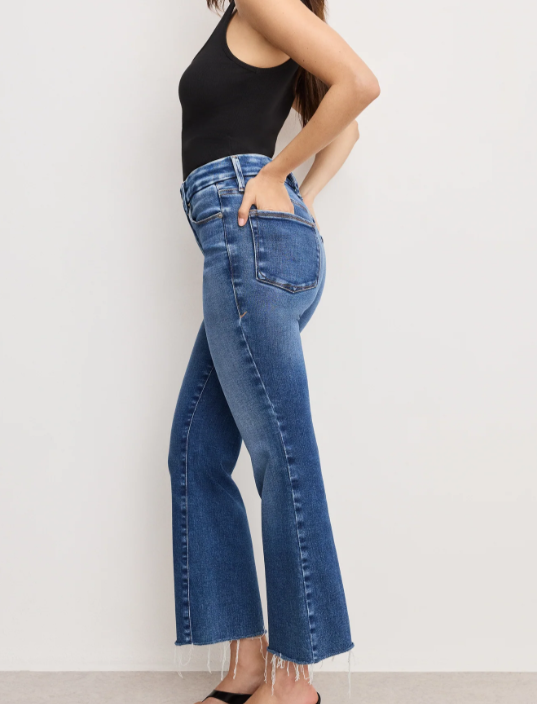 Soft Tech Good Legs Crop Mini Boot Jeans- Regular Indigo