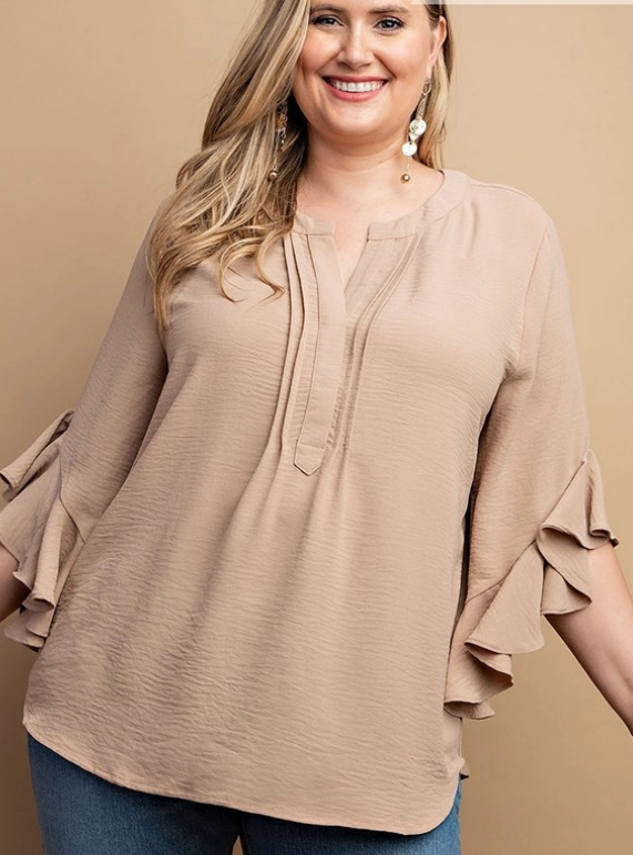 Nova Bell Sleeve Pleated Top