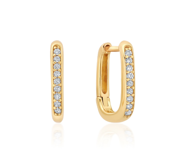 Square Huggie Hoops