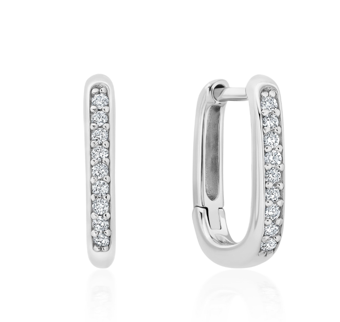 Square Huggie Hoops