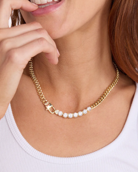 Julian Loves Diamonds Necklace- Gold