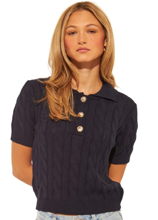 Timmy Cable Knit Polo