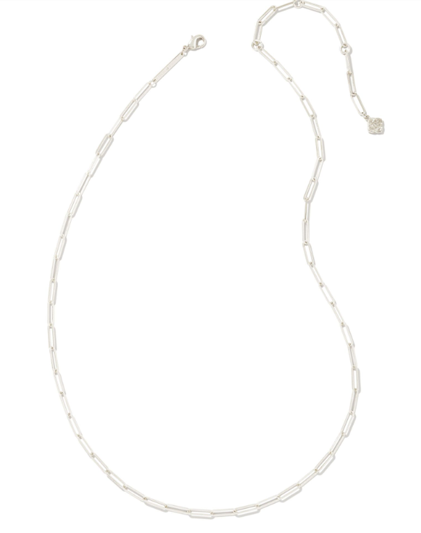 Courtney Paperclip Necklace- Silver