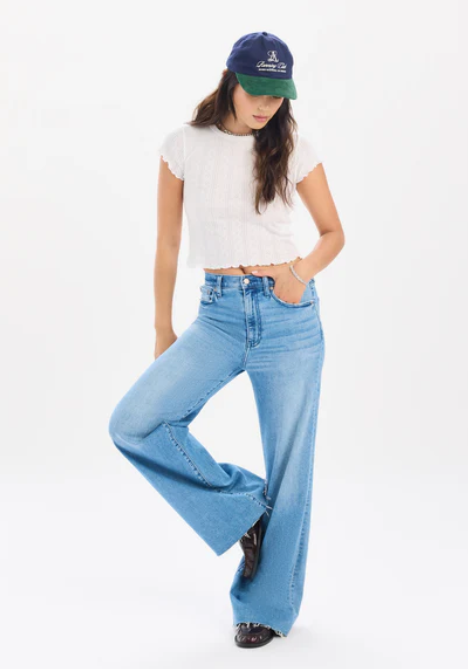 Far Out HR Wide Leg Jean- Right On