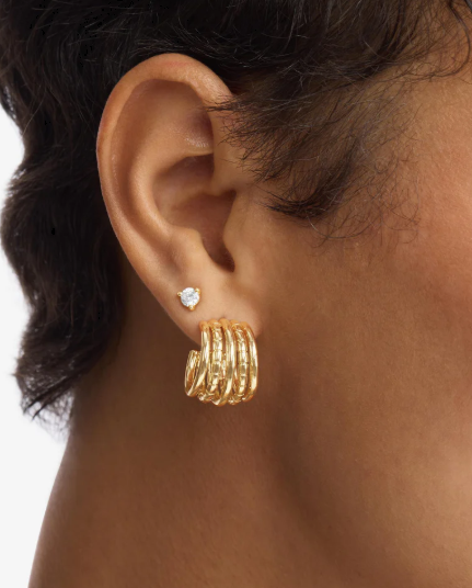 Talon 5 Row Hoops- Gold