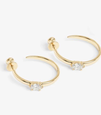 She's on Point Hoops 1"- Gold