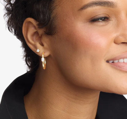 She's on Point Hoops 1"- Gold