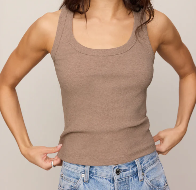 Rowe Scoop Tank- Heather Ash