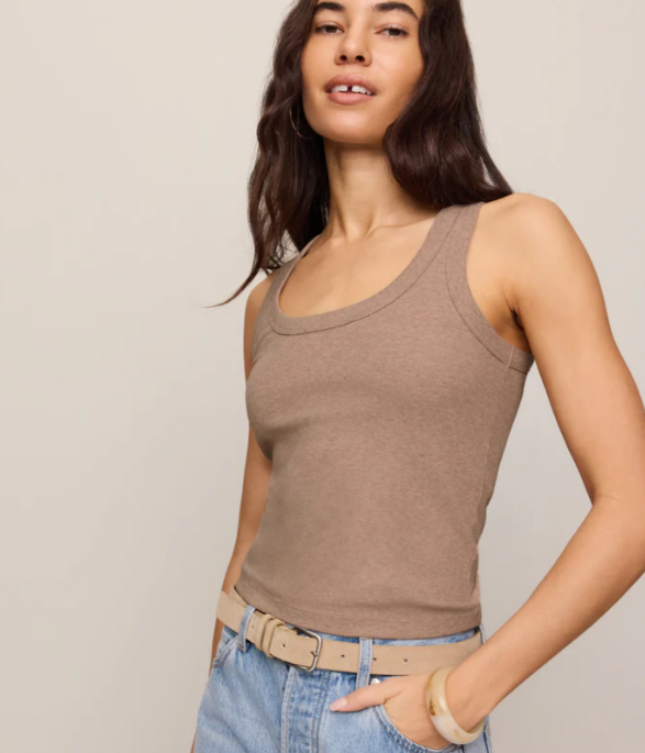Rowe Scoop Tank- Heather Ash