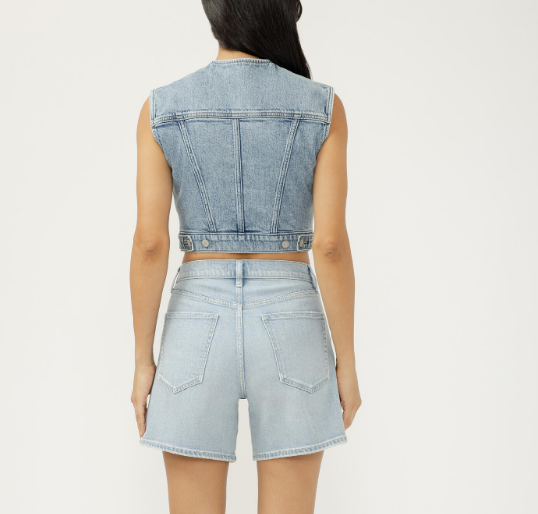 Cropped Denim Vest- Wanderlust