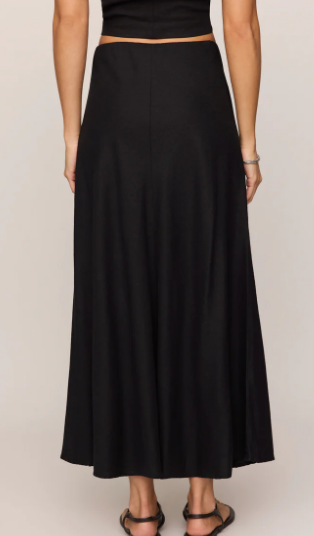 Meryl Midi Skirt- Black