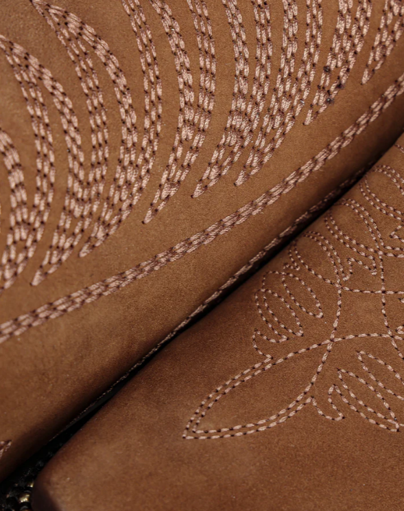 LD Brown Emb. Woven & Metallic Welt Tall Boot