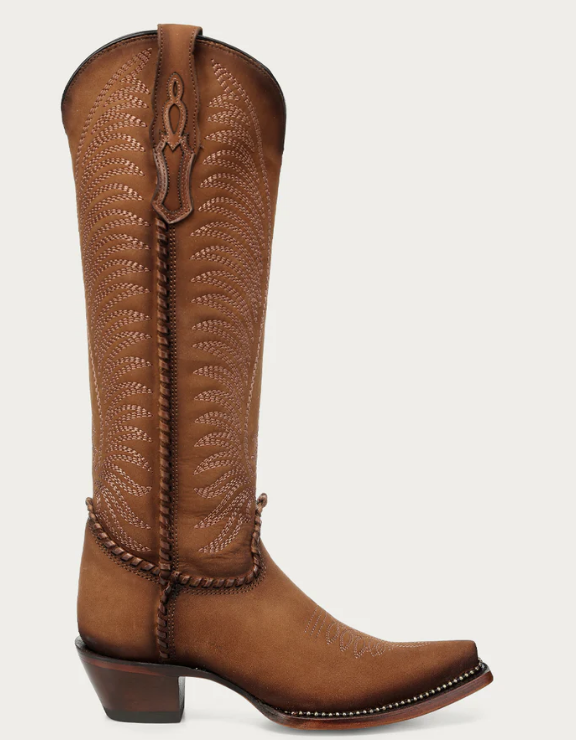 LD Brown Emb. Woven & Metallic Welt Tall Boot