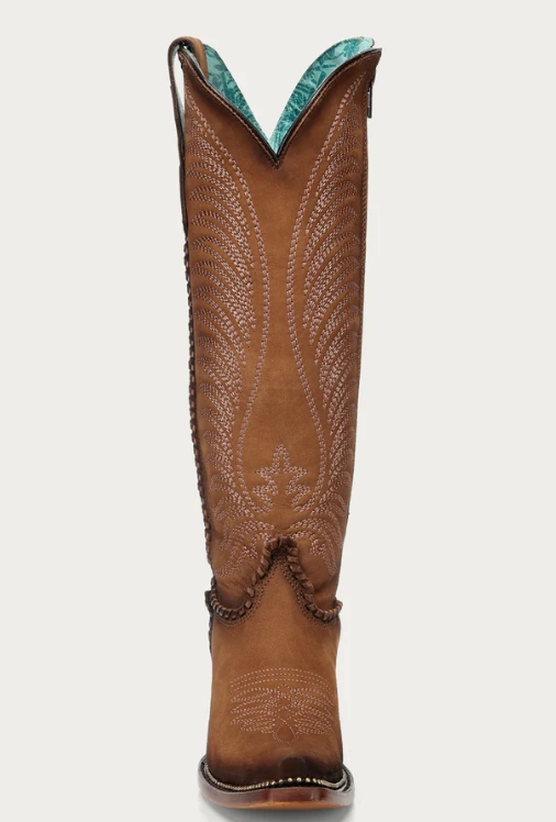LD Brown Emb. Woven & Metallic Welt Tall Boot