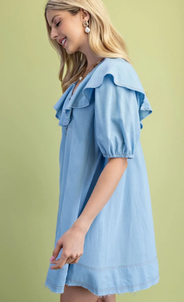 Sami A-Line Dress- LT. Denim