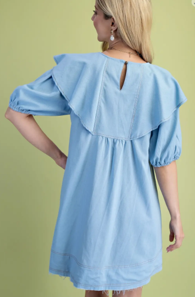 Sami A-Line Dress- LT. Denim