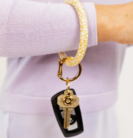 Silicone Big O Key Ring- Gold Rush Cheetah