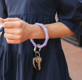 Silicone Big O Key Ring- in the Cabana Bamboo