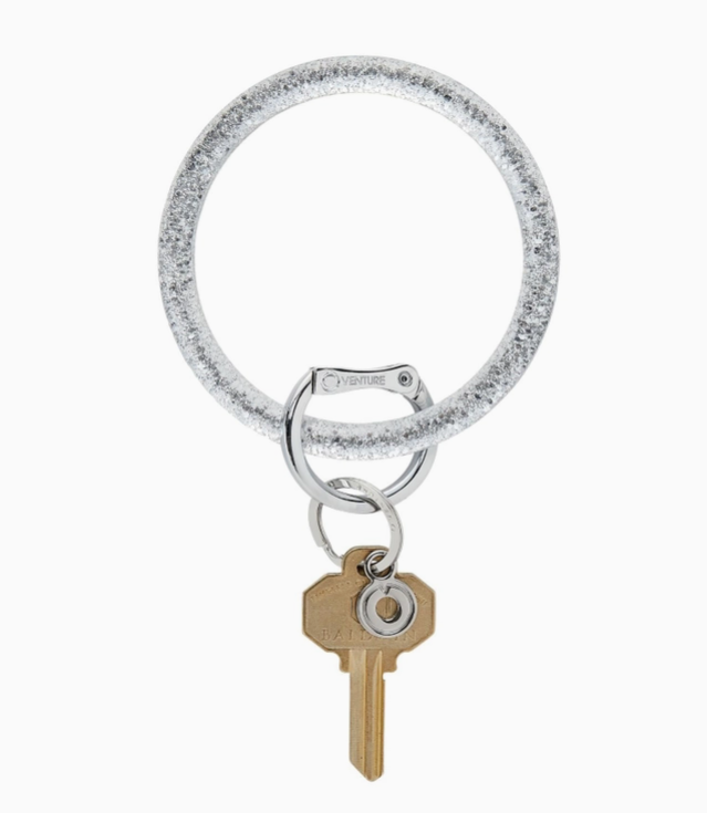 The Gift Ready Resin Big O Key Ring- Disco Ball