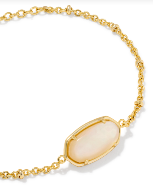 Tiger Striped Elaina Bracelet Gold Natural MOP