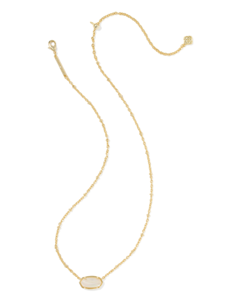 Tiger Striped Elisa Necklace Gold Natural MOP