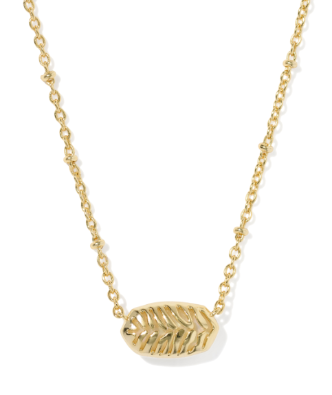 Tiger Striped Elisa Necklace Gold Natural MOP