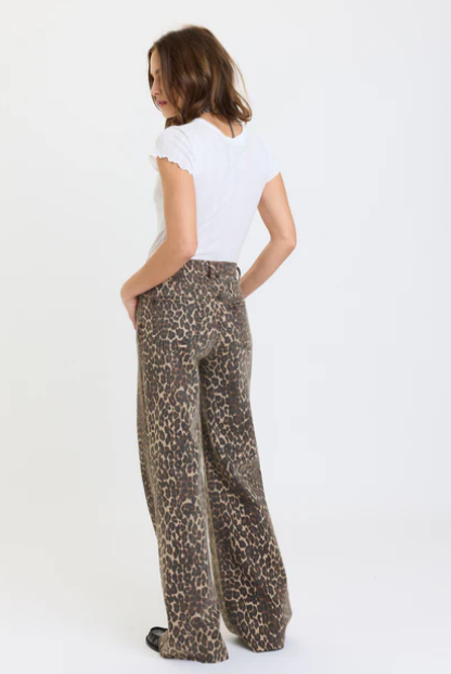 Far Out HR Wide Leg Jean- Cool Cat
