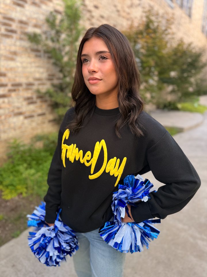 Puff Game Day Sweatshirt- Mustard