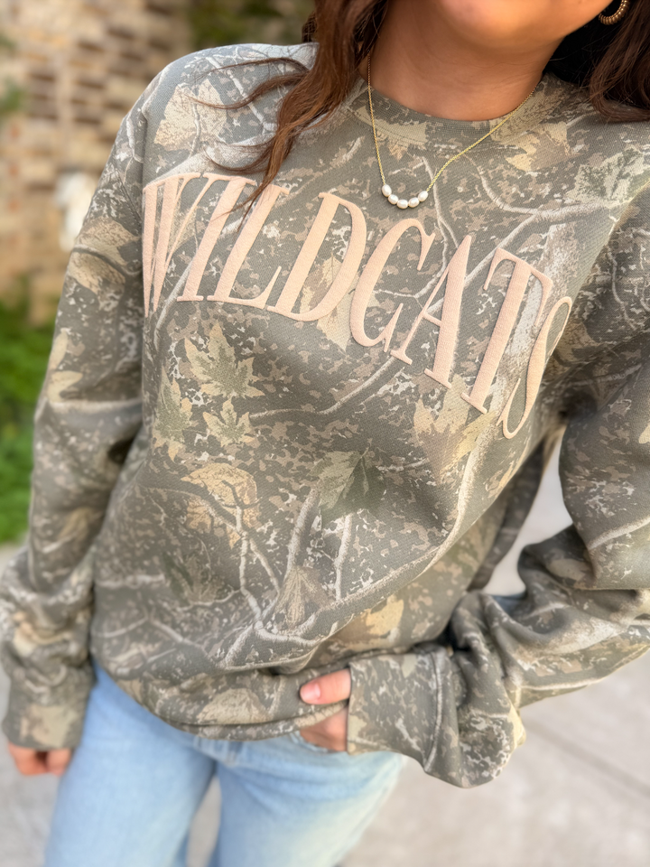 Wildcat Puff Sweatshirt- Camo