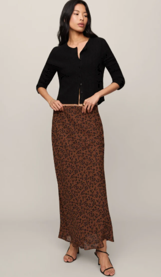 Europa Leopard Skirt- Burnt Umber