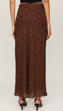 Europa Leopard Skirt- Burnt Umber
