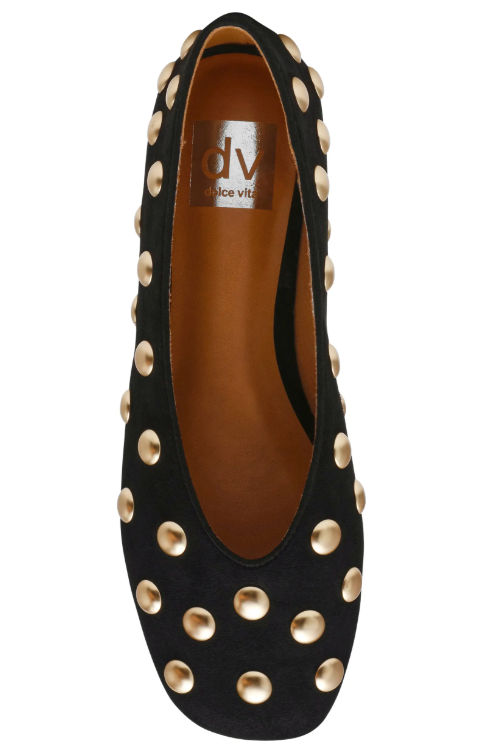 Karma Stud Ballet Flat- Black