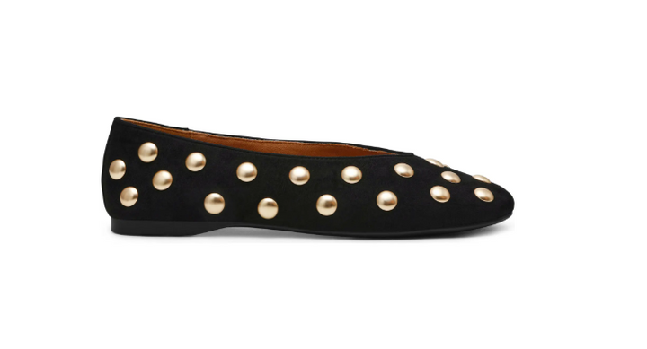 Karma Stud Ballet Flat- Black