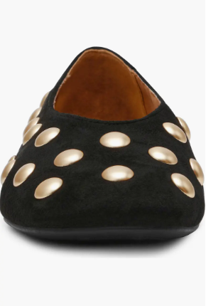 Karma Stud Ballet Flat- Black