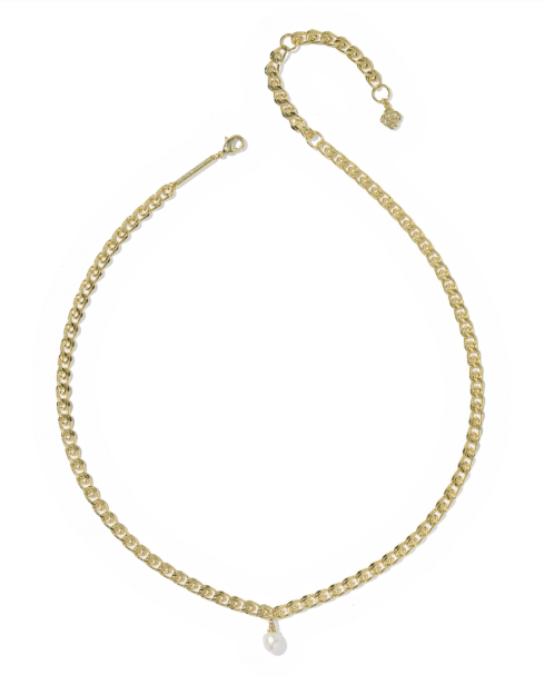 Oakland Pearl Chain Necklace Gold Freshwater Cultured