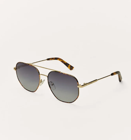 Highway Tort Gold Sunglasses- Gradient Polarized