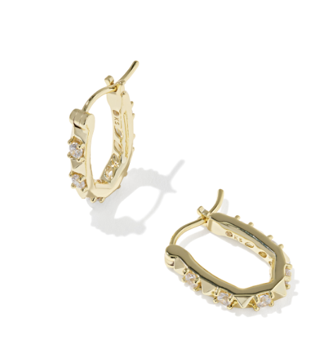 Fate Charm Huggie Earrings Gold