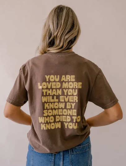 Jesus Loves You Tee- Espresso