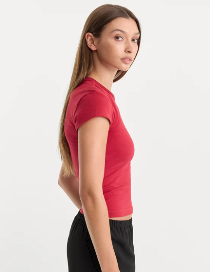 The Cap Sleeve Tee- Carmine